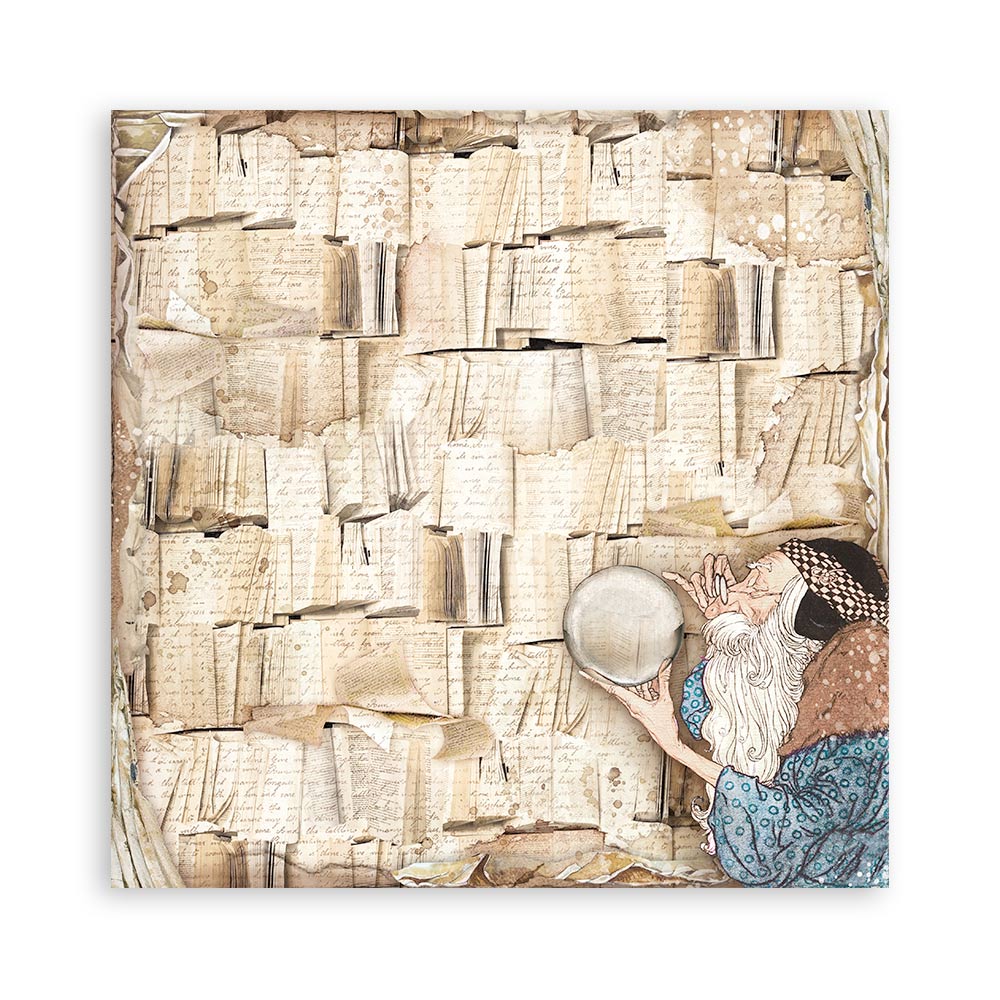 Stamperia – Blocco scrapbooking 30,5 × 30,5 cm – 10 fogli fronte-retro - Vintage Library - immagine 25