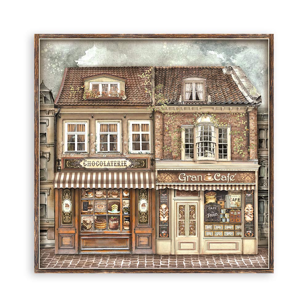 Stamperia – Blocco scrapbooking 30,5 × 30,5 cm – 10 fogli fronte-retro - Coffee and Chocolate - immagine 4