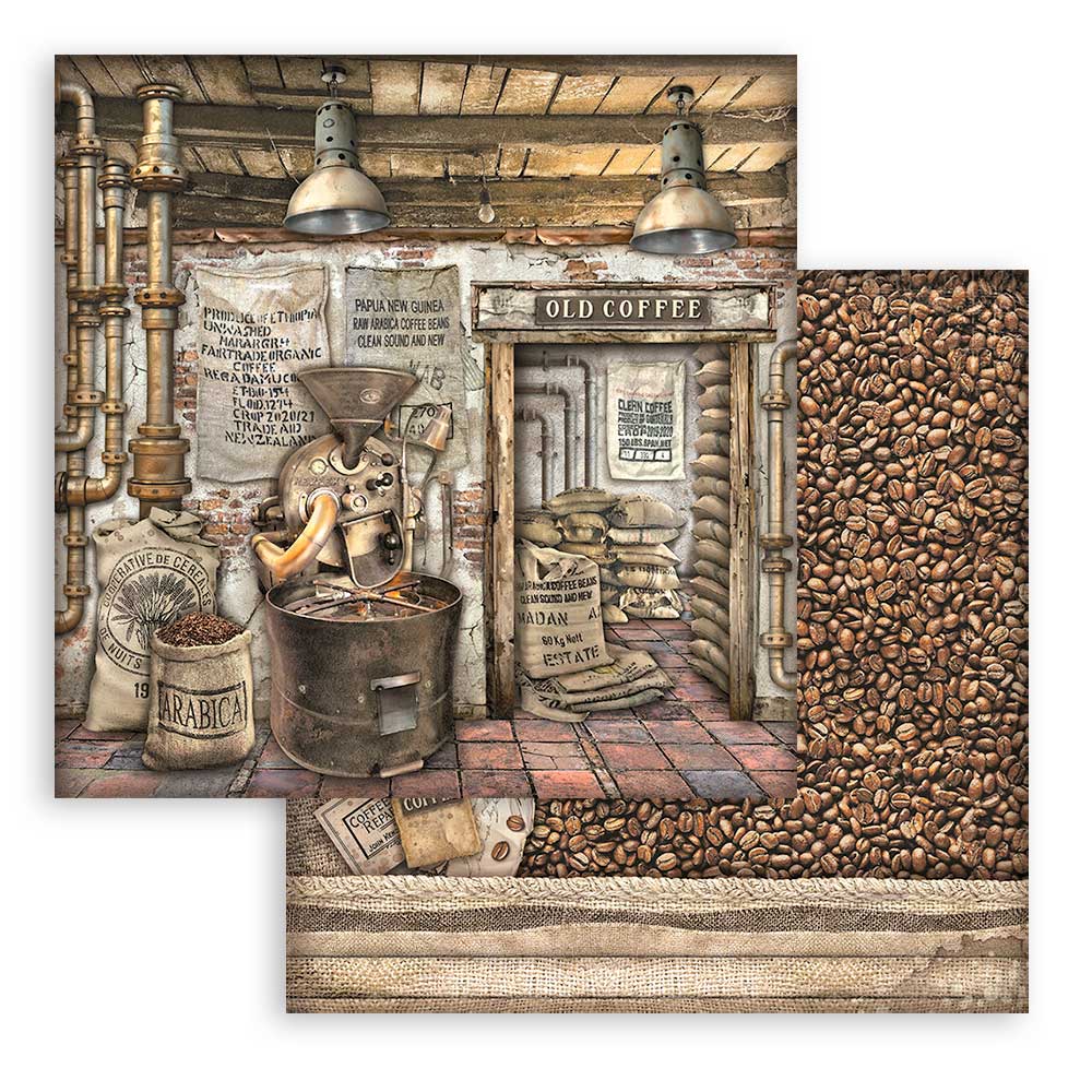 Stamperia – Blocco scrapbooking 30,5 × 30,5 cm – 10 fogli fronte-retro - Coffee and Chocolate - immagine 27