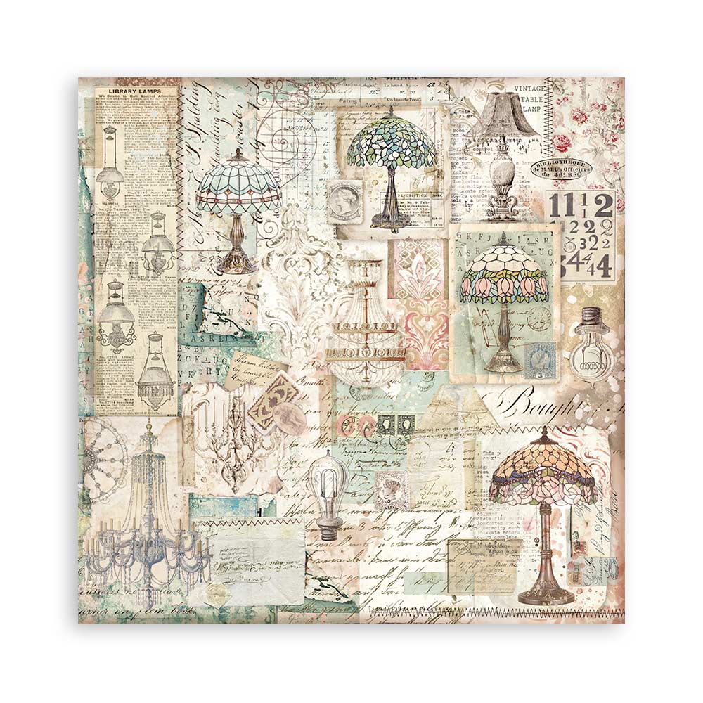 Stamperia – Blocco scrapbooking 30,5 × 30,5 cm – 10 fogli fronte-retro - Brocante Antiques - immagine 11