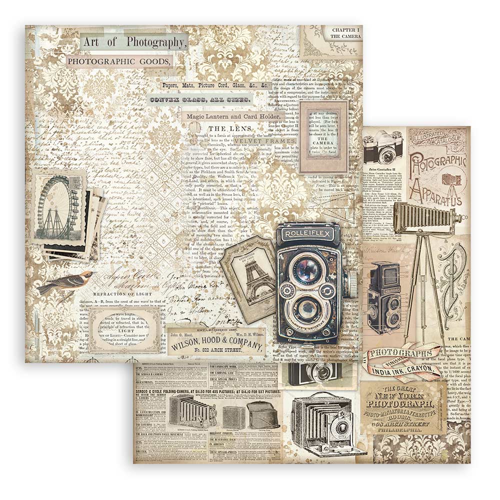 Stamperia – Blocco scrapbooking 30,5 × 30,5 cm – 10 fogli fronte-retro - Brocante Antiques - immagine 21