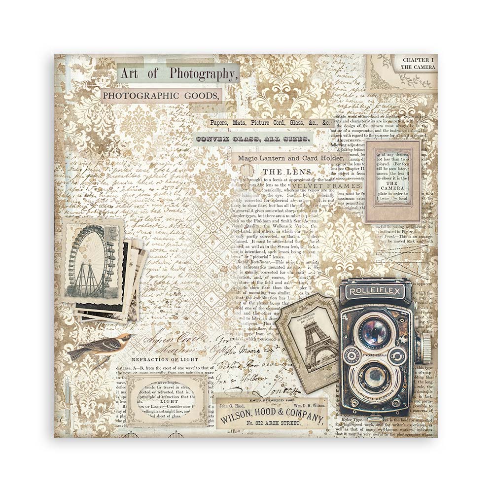 Stamperia – Blocco scrapbooking 30,5 × 30,5 cm – 10 fogli fronte-retro - Brocante Antiques - immagine 22