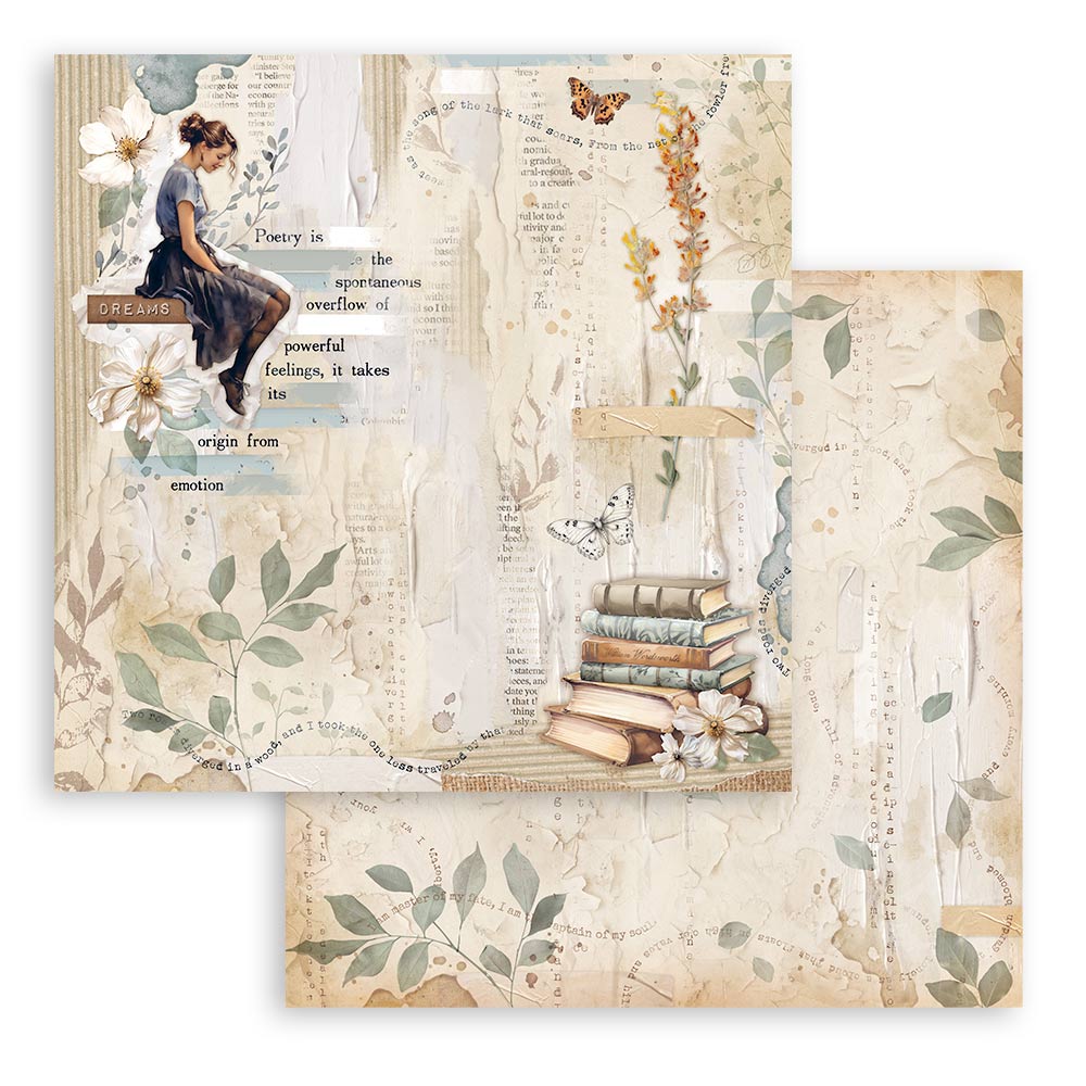 Stamperia – Blocco scrapbooking 30,5 × 30,5 cm – 10 fogli fronte-retro - Create Happiness Secret Diary - immagine 3