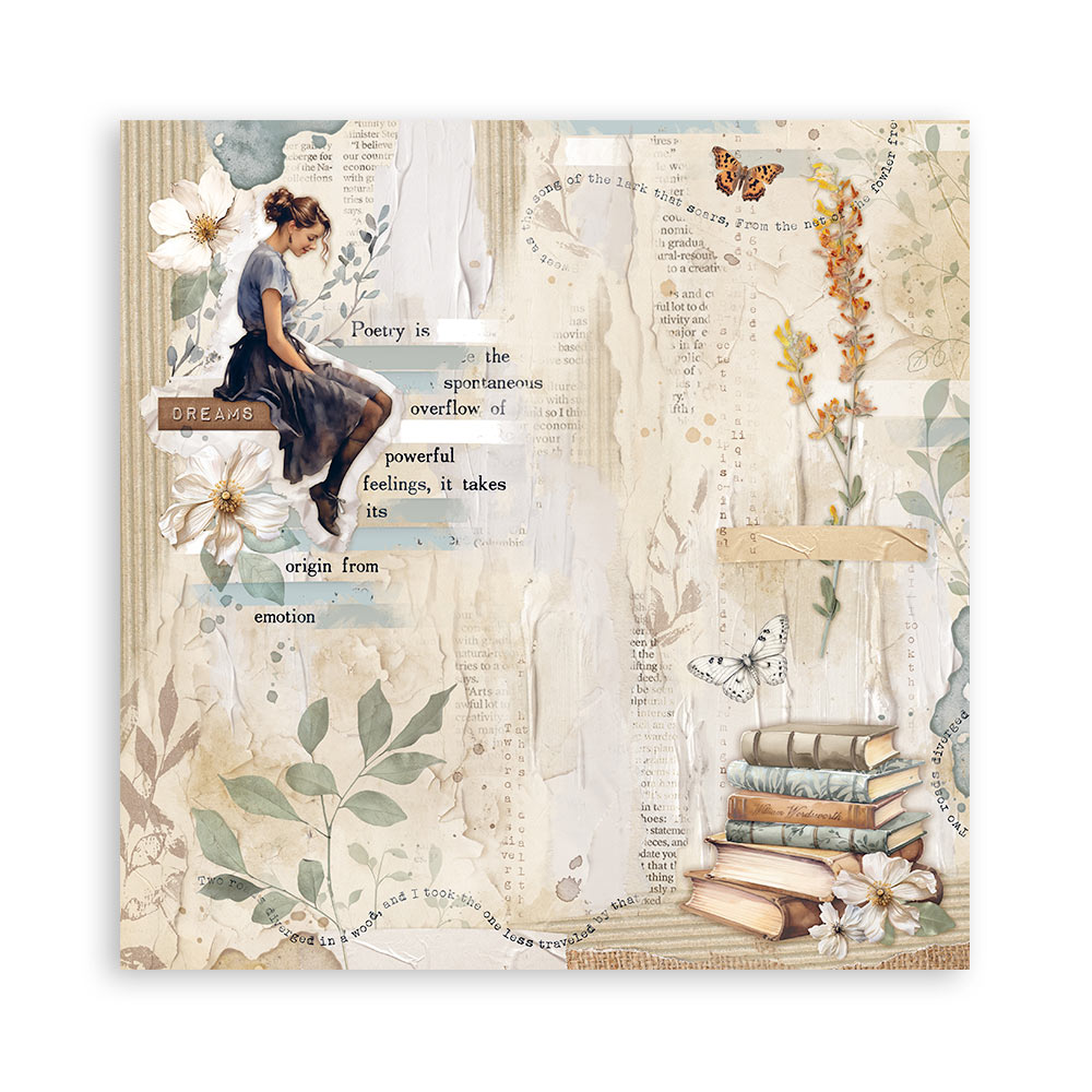 Stamperia – Blocco scrapbooking 30,5 × 30,5 cm – 10 fogli fronte-retro - Create Happiness Secret Diary - immagine 4