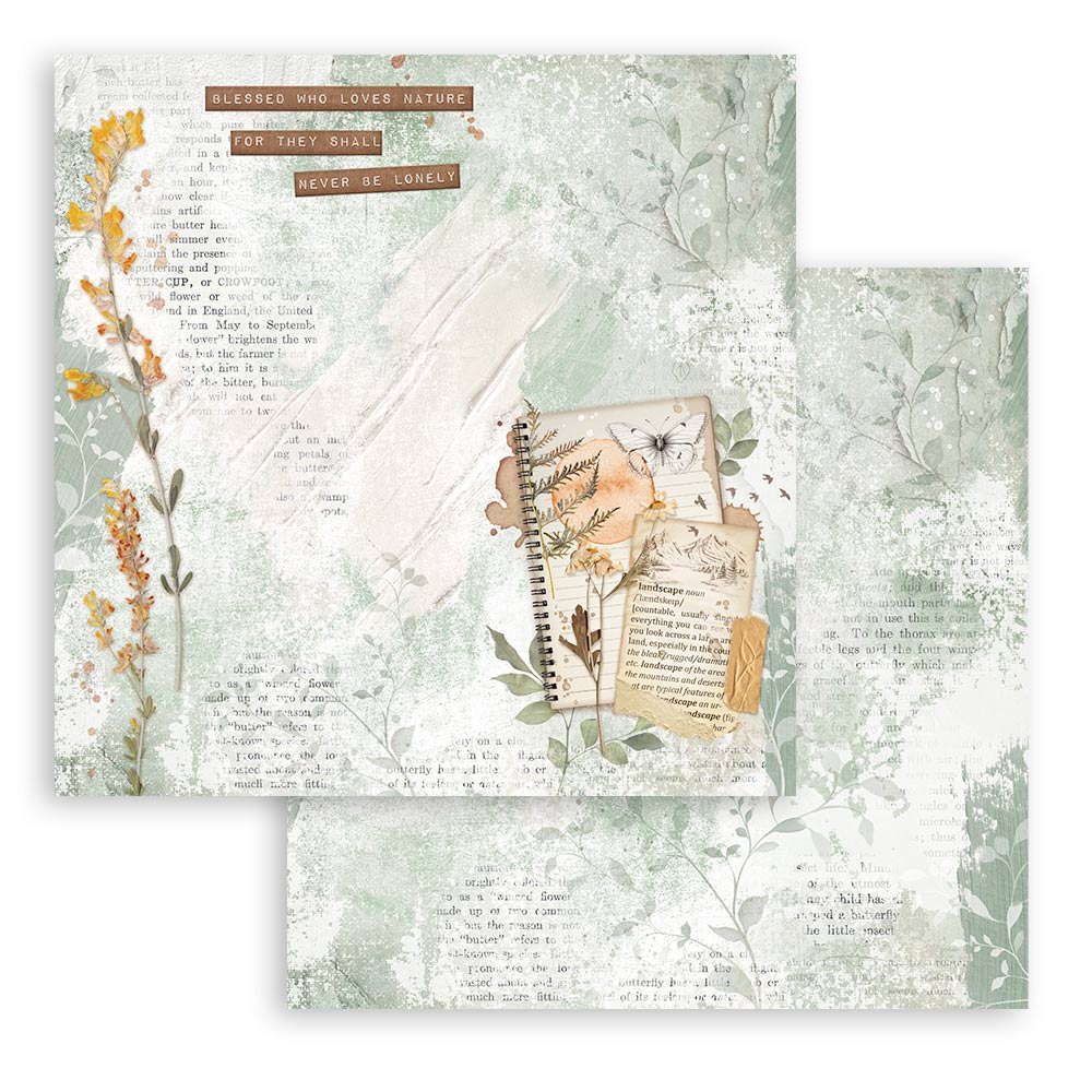 Stamperia – Blocco scrapbooking 30,5 × 30,5 cm – 10 fogli fronte-retro - Create Happiness Secret Diary - immagine 12