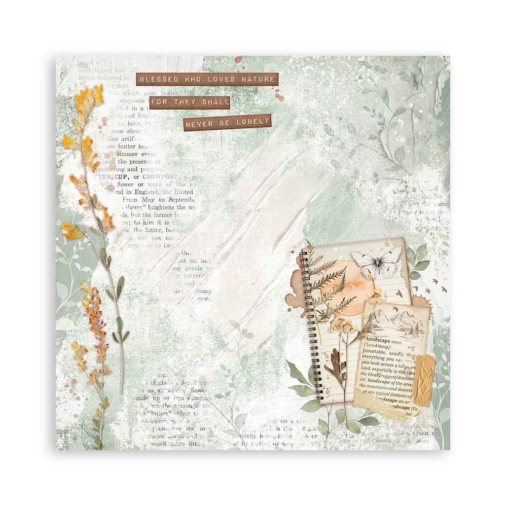 Stamperia – Blocco scrapbooking 30,5 × 30,5 cm – 10 fogli fronte-retro - Create Happiness Secret Diary - immagine 13