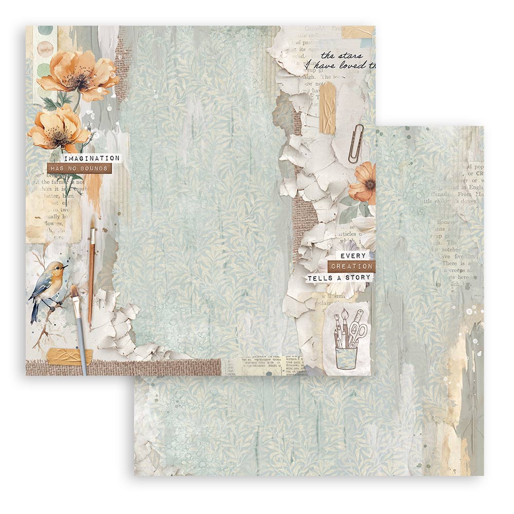 Stamperia – Blocco scrapbooking 30,5 × 30,5 cm – 10 fogli fronte-retro - Create Happiness Secret Diary - immagine 21