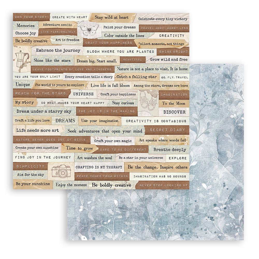 Stamperia – Blocco scrapbooking 30,5 × 30,5 cm – 10 fogli fronte-retro - Create Happiness Secret Diary - immagine 24