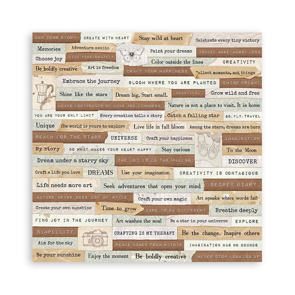 Stamperia – Blocco scrapbooking 30,5 × 30,5 cm – 10 fogli fronte-retro - Create Happiness Secret Diary - immagine 25
