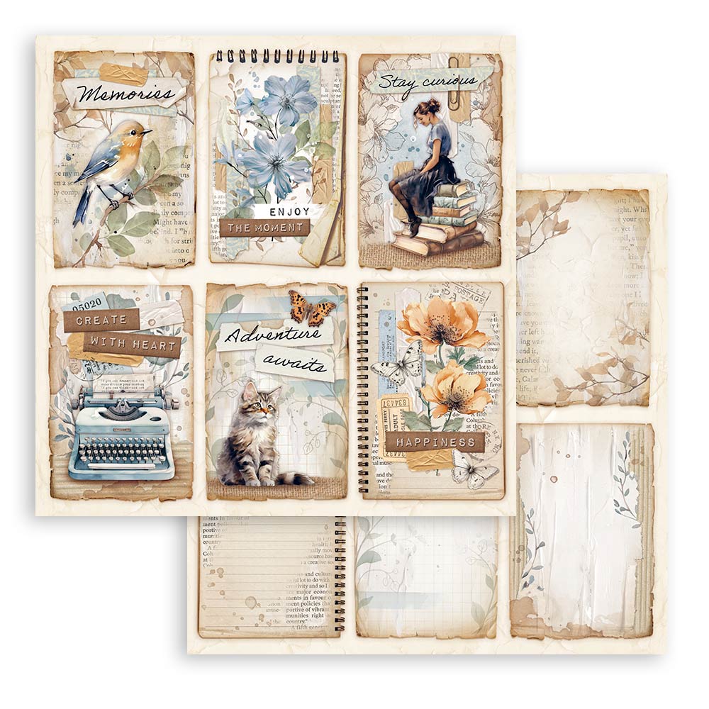Stamperia – Blocco scrapbooking 30,5 × 30,5 cm – 10 fogli fronte-retro - Create Happiness Secret Diary - immagine 30