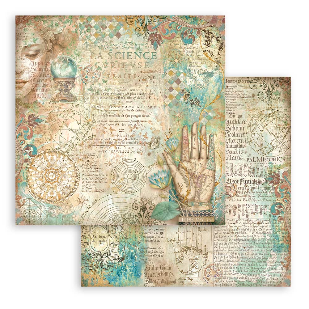 Stamperia – Blocco scrapbooking 30,5 × 30,5 cm – 10 fogli fronte-retro - Fortune - immagine 3