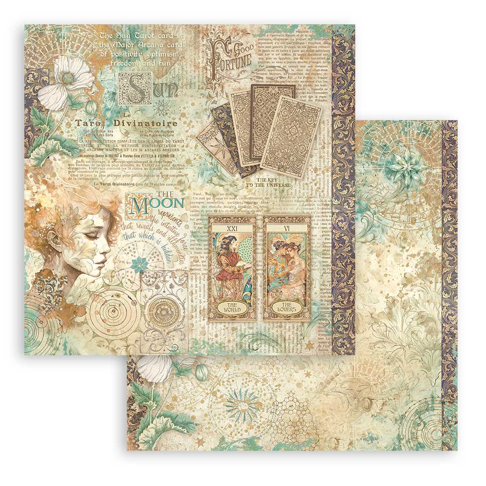 Stamperia – Blocco scrapbooking 30,5 × 30,5 cm – 10 fogli fronte-retro - Fortune - immagine 21
