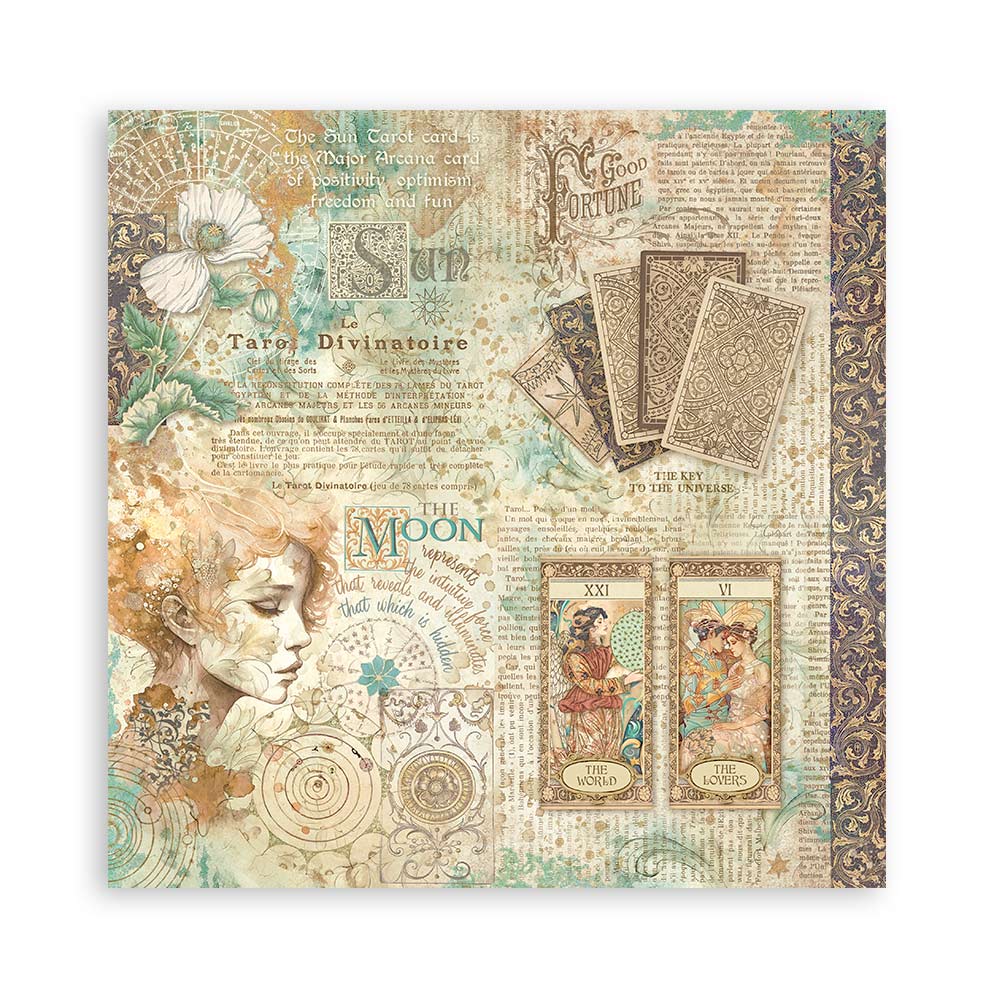 Stamperia – Blocco scrapbooking 30,5 × 30,5 cm – 10 fogli fronte-retro - Fortune - immagine 22