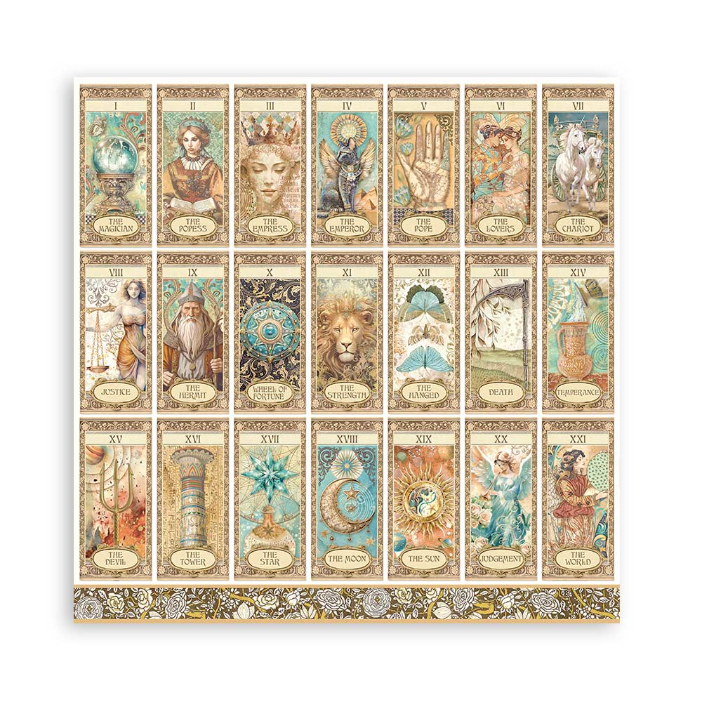 Stamperia – Blocco scrapbooking 30,5 × 30,5 cm – 10 fogli fronte-retro - Fortune - immagine 25