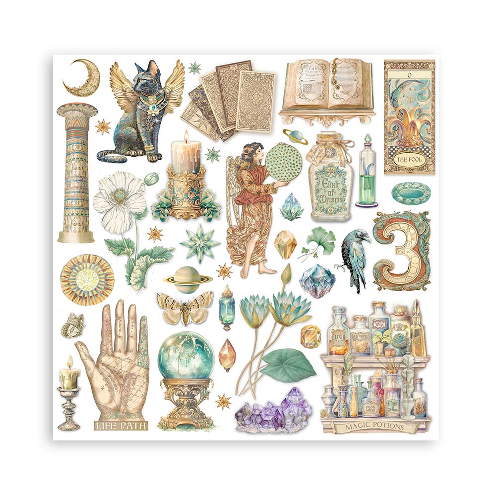 Stamperia – Blocco scrapbooking 30,5 × 30,5 cm – 10 fogli fronte-retro - Fortune - immagine 33