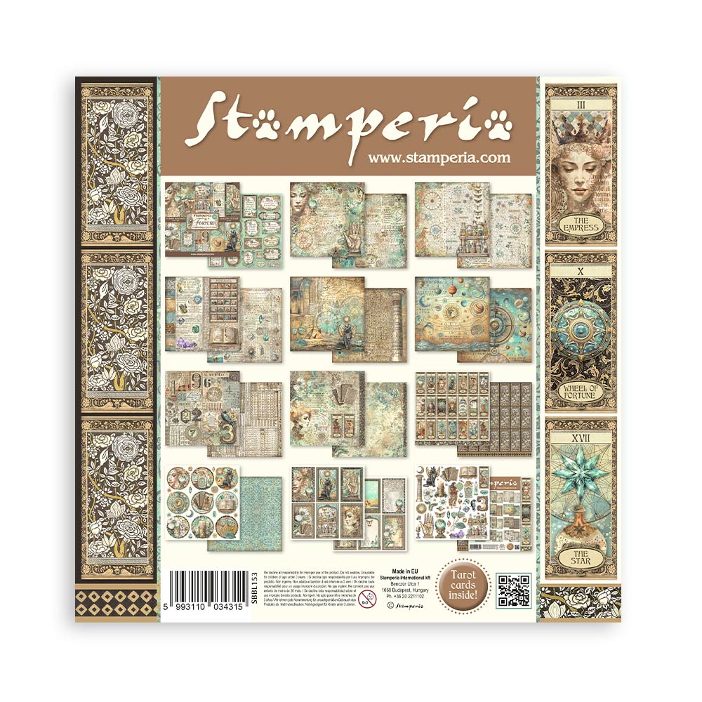 Stamperia – Blocco scrapbooking 30,5 × 30,5 cm – 10 fogli fronte-retro - Fortune - immagine 34