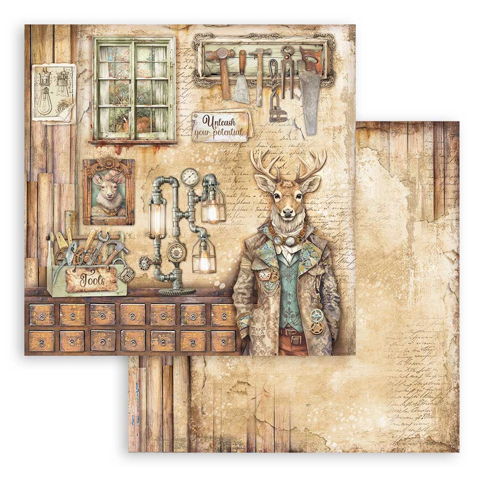 Stamperia – Blocco scrapbooking 30,5 × 30,5 cm – 10 fogli fronte-retro - Alterego - immagine 18