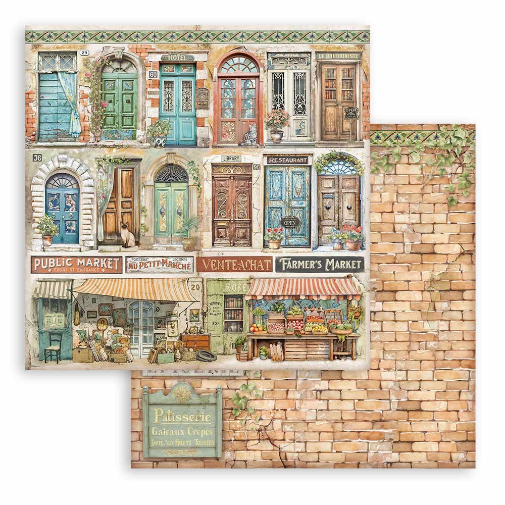 Stamperia – Blocco scrapbooking 30,5 × 30,5 cm – 10 fogli fronte-retro - Art of Travelling - immagine 6