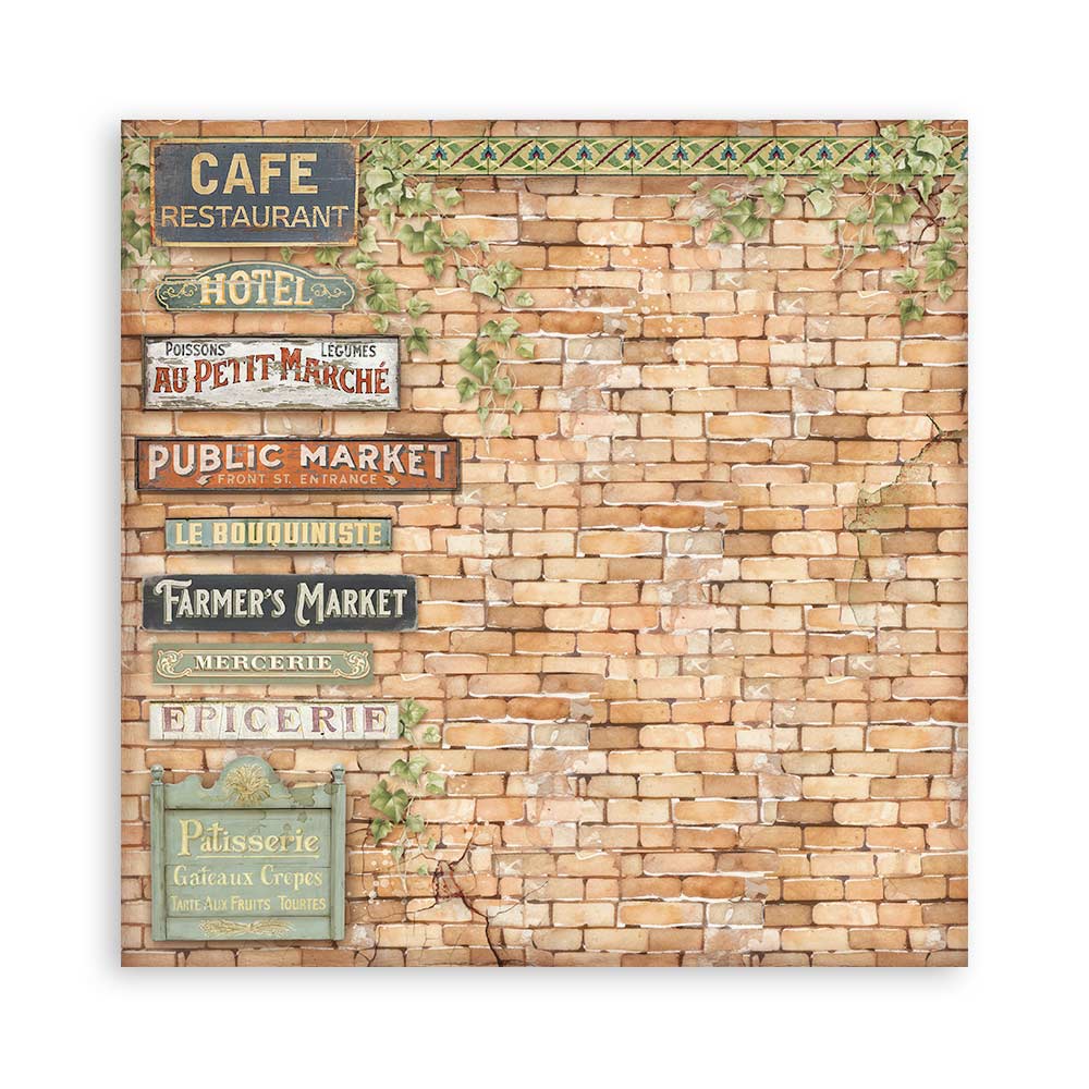 Stamperia – Blocco scrapbooking 30,5 × 30,5 cm – 10 fogli fronte-retro - Art of Travelling - immagine 8