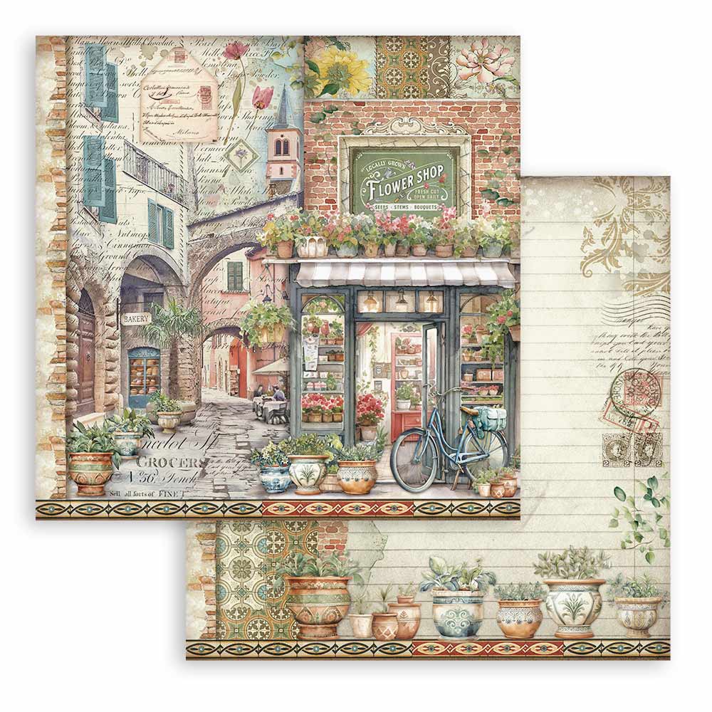 Stamperia – Blocco scrapbooking 30,5 × 30,5 cm – 10 fogli fronte-retro - Art of Travelling - immagine 9