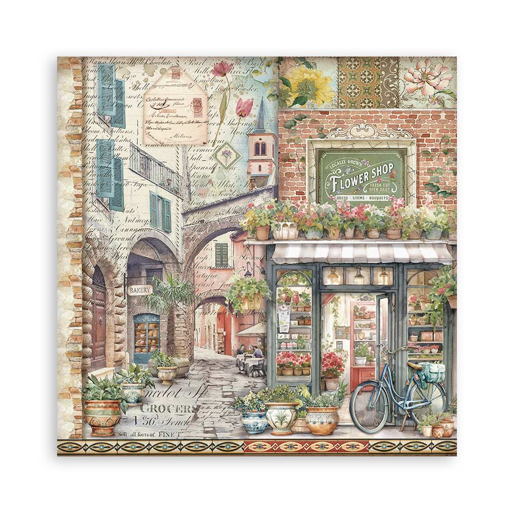 Stamperia – Blocco scrapbooking 30,5 × 30,5 cm – 10 fogli fronte-retro - Art of Travelling - immagine 10