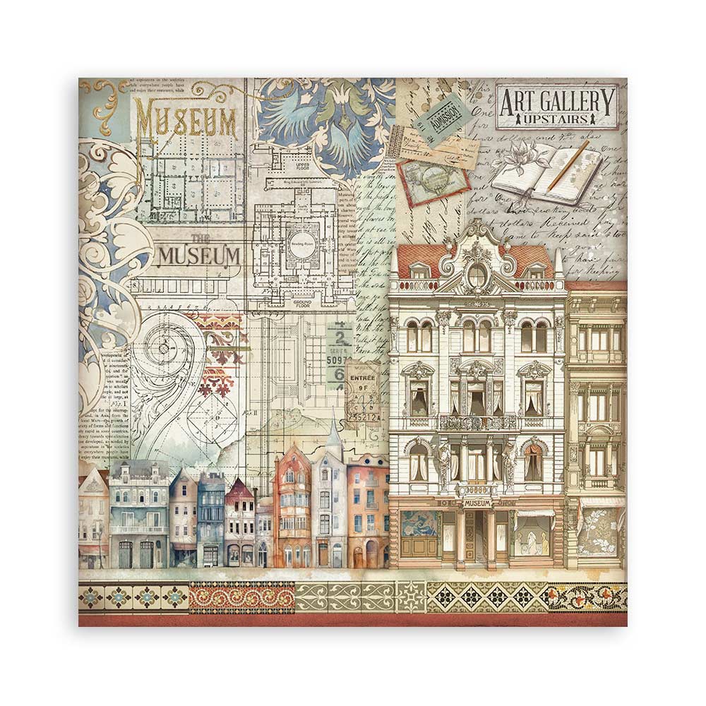 Stamperia – Blocco scrapbooking 30,5 × 30,5 cm – 10 fogli fronte-retro - Art of Travelling - immagine 16