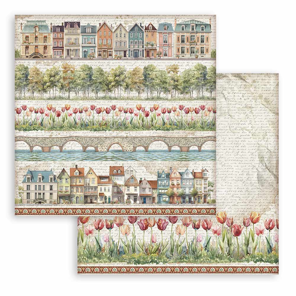 Stamperia – Blocco scrapbooking 30,5 × 30,5 cm – 10 fogli fronte-retro - Art of Travelling - immagine 21