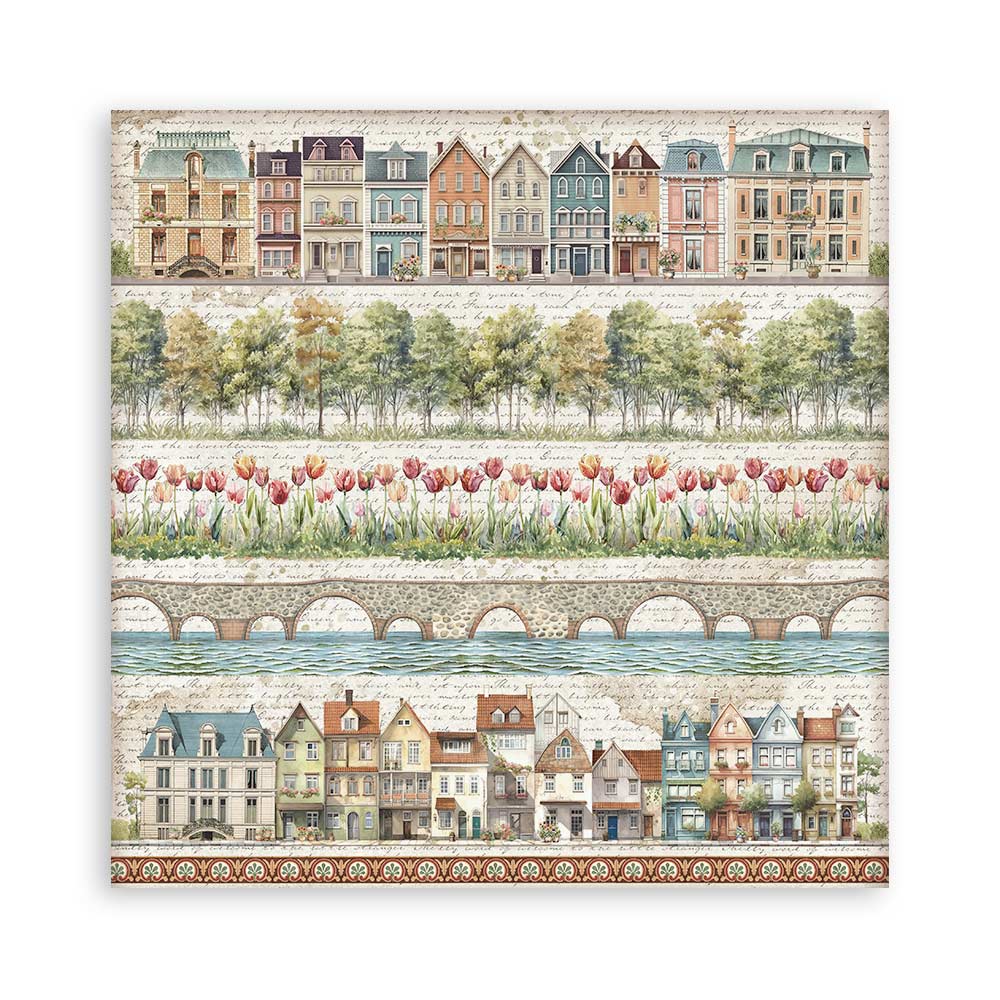 Stamperia – Blocco scrapbooking 30,5 × 30,5 cm – 10 fogli fronte-retro - Art of Travelling - immagine 22