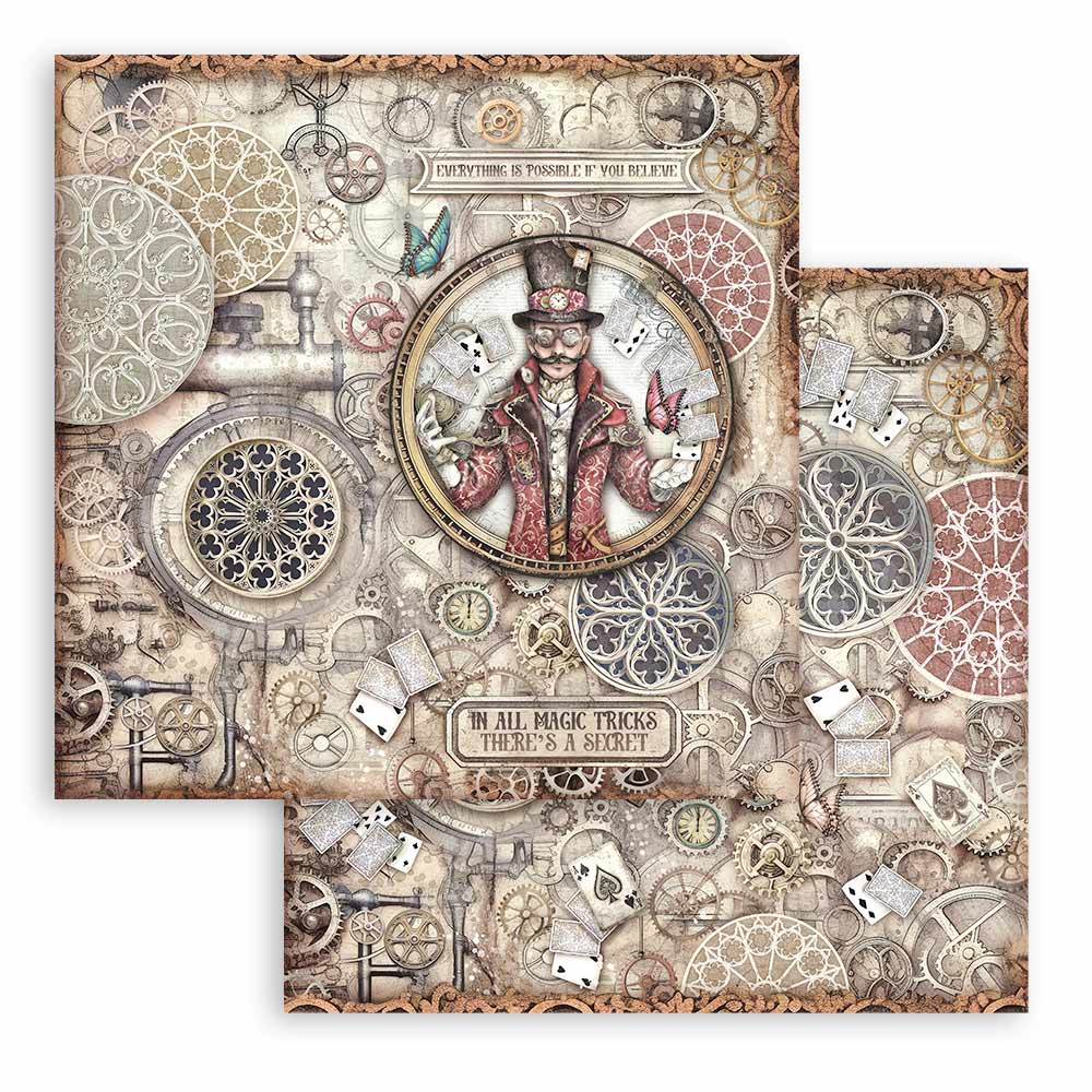 Stamperia – Blocco scrapbooking 30,5 × 30,5 cm – 10 fogli fronte-retro - Master of Magic - immagine 3