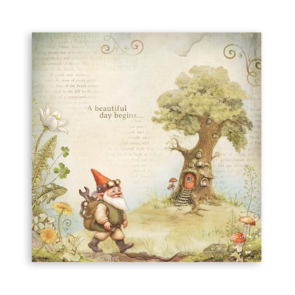 Stamperia – Blocco scrapbooking 30,5 × 30,5 cm – 10 fogli fronte-retro - Hidden Grove - immagine 4