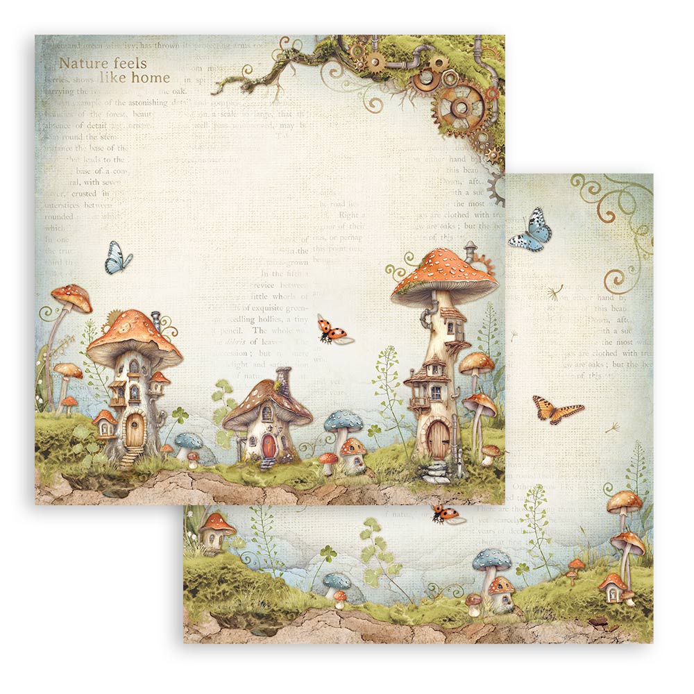 Stamperia – Blocco scrapbooking 30,5 × 30,5 cm – 10 fogli fronte-retro - Hidden Grove - immagine 6