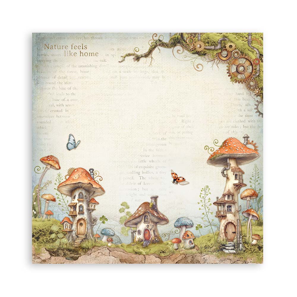 Stamperia – Blocco scrapbooking 30,5 × 30,5 cm – 10 fogli fronte-retro - Hidden Grove - immagine 7