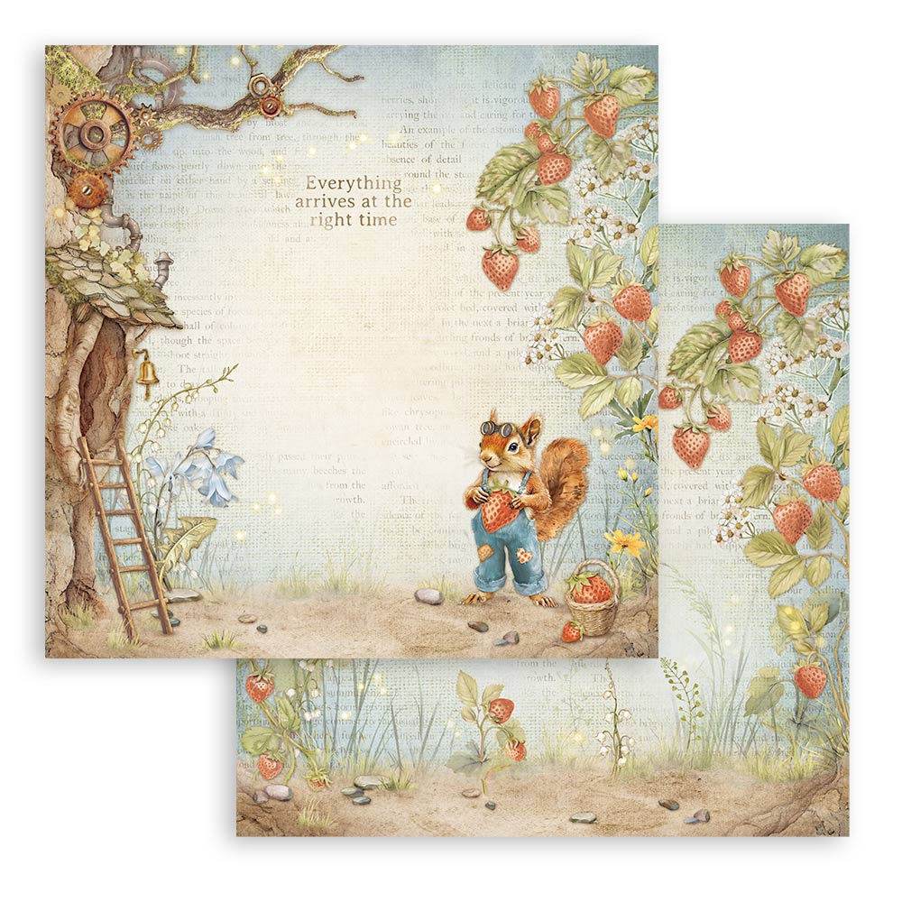 Stamperia – Blocco scrapbooking 30,5 × 30,5 cm – 10 fogli fronte-retro - Hidden Grove - immagine 9