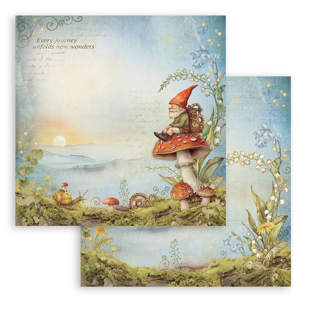 Stamperia – Blocco scrapbooking 30,5 × 30,5 cm – 10 fogli fronte-retro - Hidden Grove - immagine 18