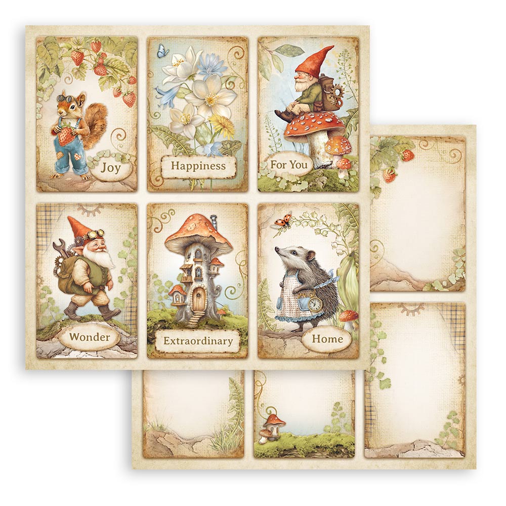 Stamperia – Blocco scrapbooking 30,5 × 30,5 cm – 10 fogli fronte-retro - Hidden Grove - immagine 24