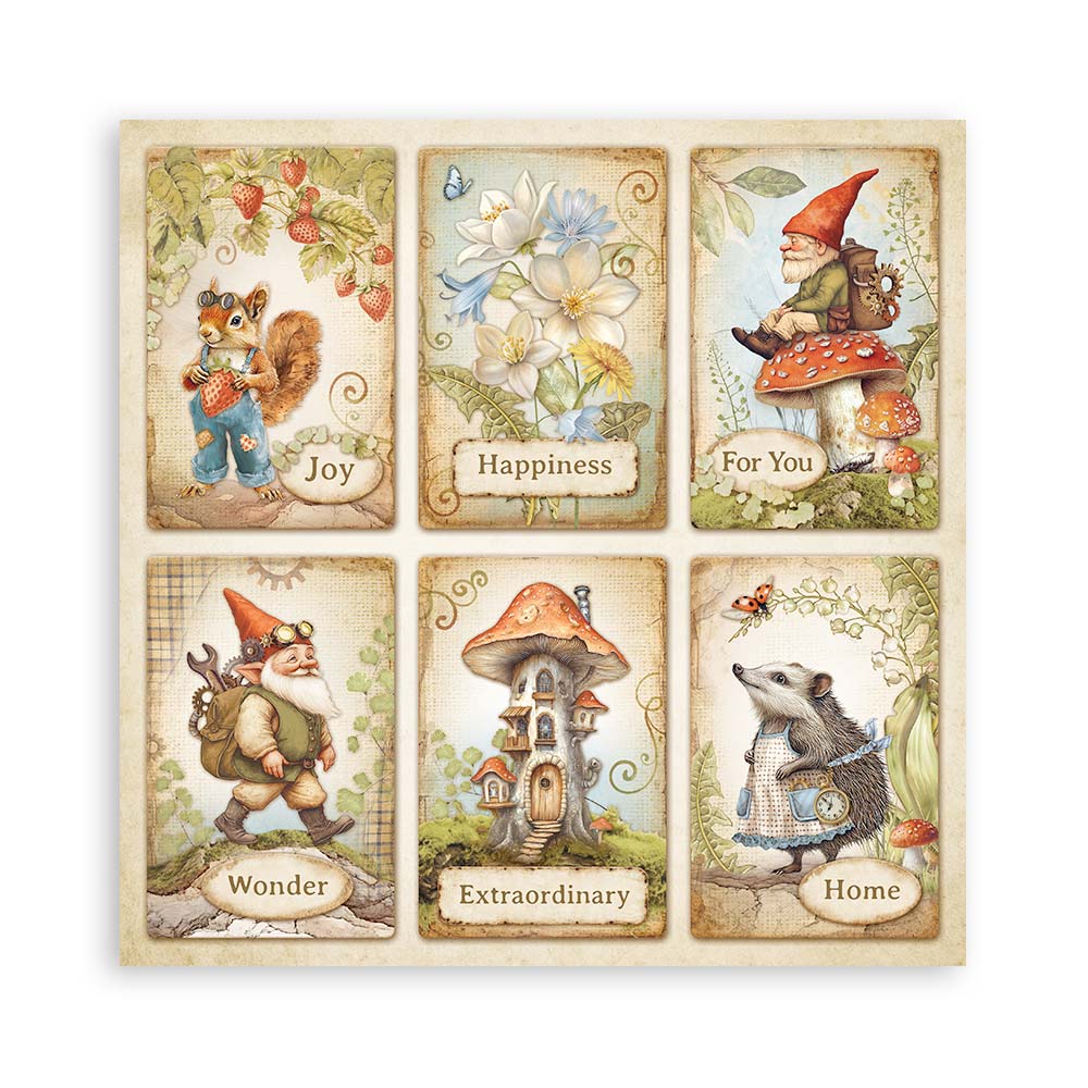Stamperia – Blocco scrapbooking 30,5 × 30,5 cm – 10 fogli fronte-retro - Hidden Grove - immagine 25