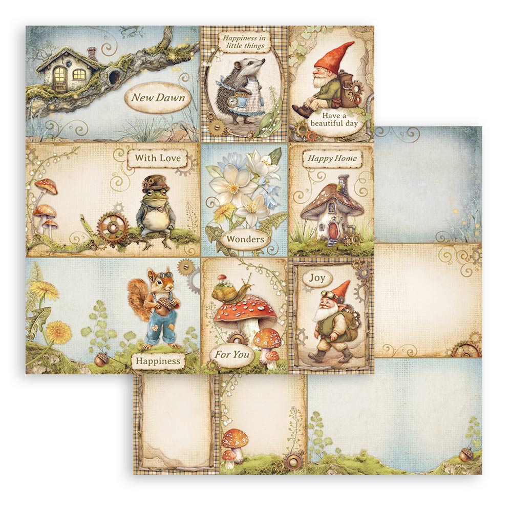 Stamperia – Blocco scrapbooking 30,5 × 30,5 cm – 10 fogli fronte-retro - Hidden Grove - immagine 30