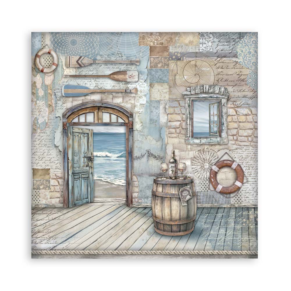 Stamperia – Blocco scrapbooking 30,5 × 30,5 cm – 10 fogli fronte-retro - Silent Sea - immagine 4