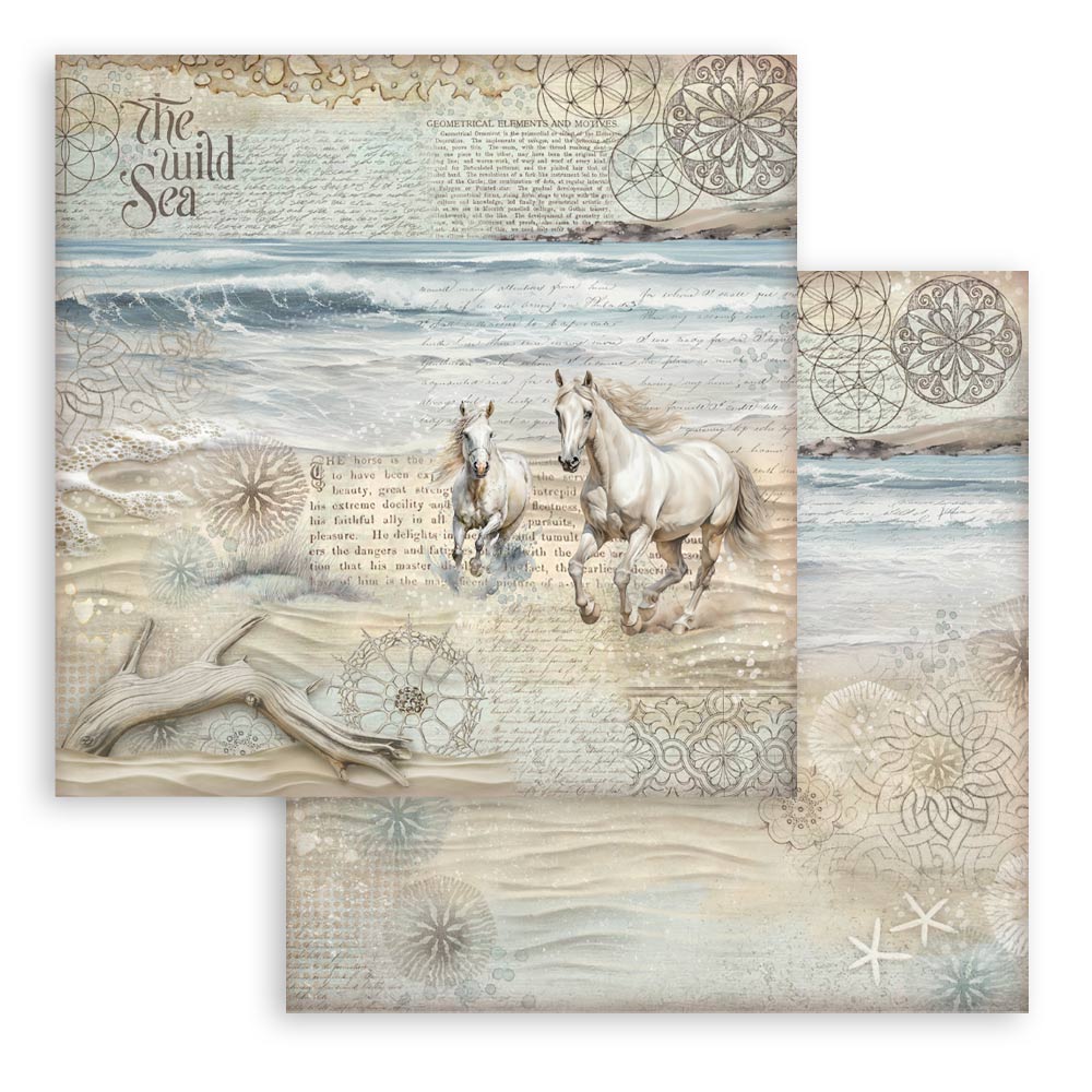 Stamperia – Blocco scrapbooking 30,5 × 30,5 cm – 10 fogli fronte-retro - Silent Sea - immagine 6