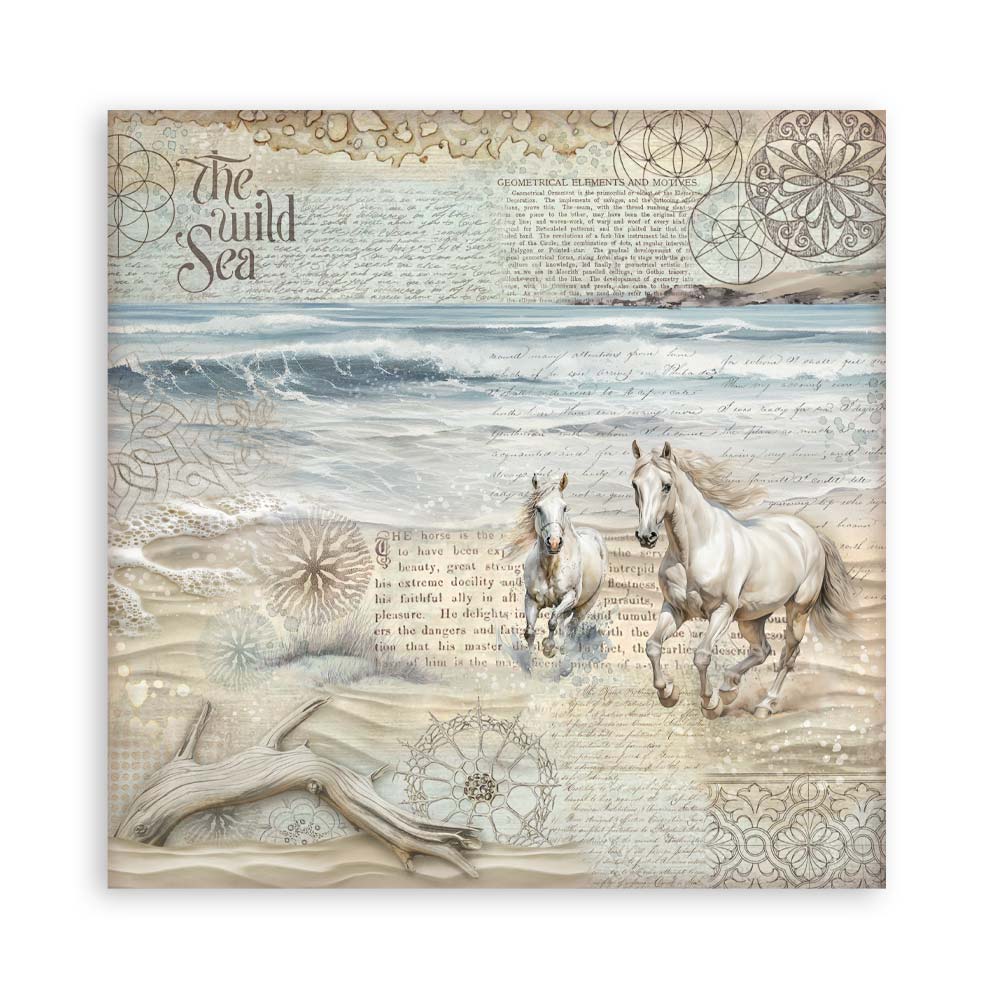Stamperia – Blocco scrapbooking 30,5 × 30,5 cm – 10 fogli fronte-retro - Silent Sea - immagine 7