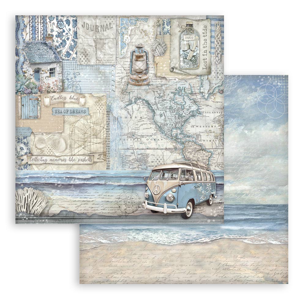 Stamperia – Blocco scrapbooking 30,5 × 30,5 cm – 10 fogli fronte-retro - Silent Sea - immagine 12