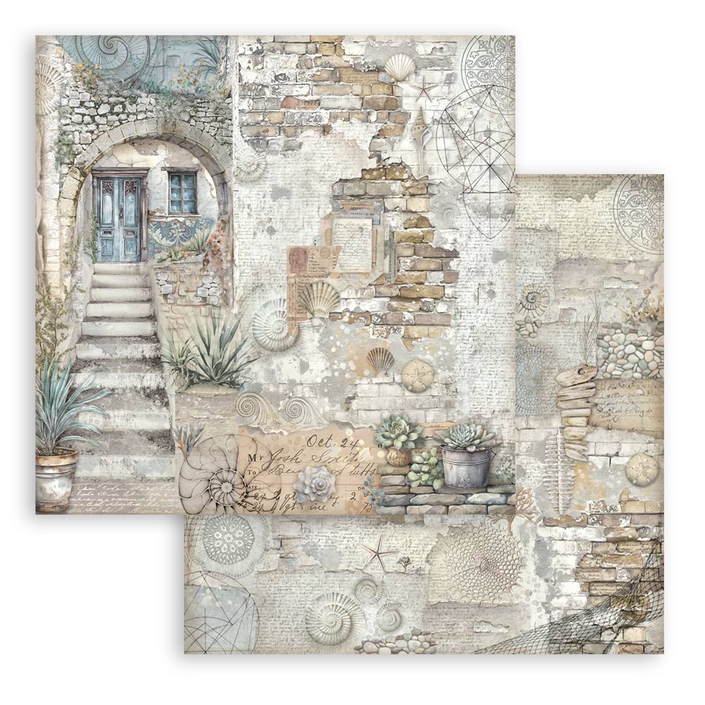 Stamperia – Blocco scrapbooking 30,5 × 30,5 cm – 10 fogli fronte-retro - Silent Sea - immagine 15