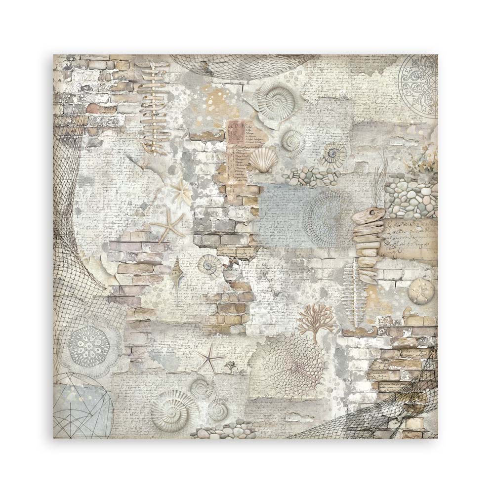 Stamperia – Blocco scrapbooking 30,5 × 30,5 cm – 10 fogli fronte-retro - Silent Sea - immagine 17