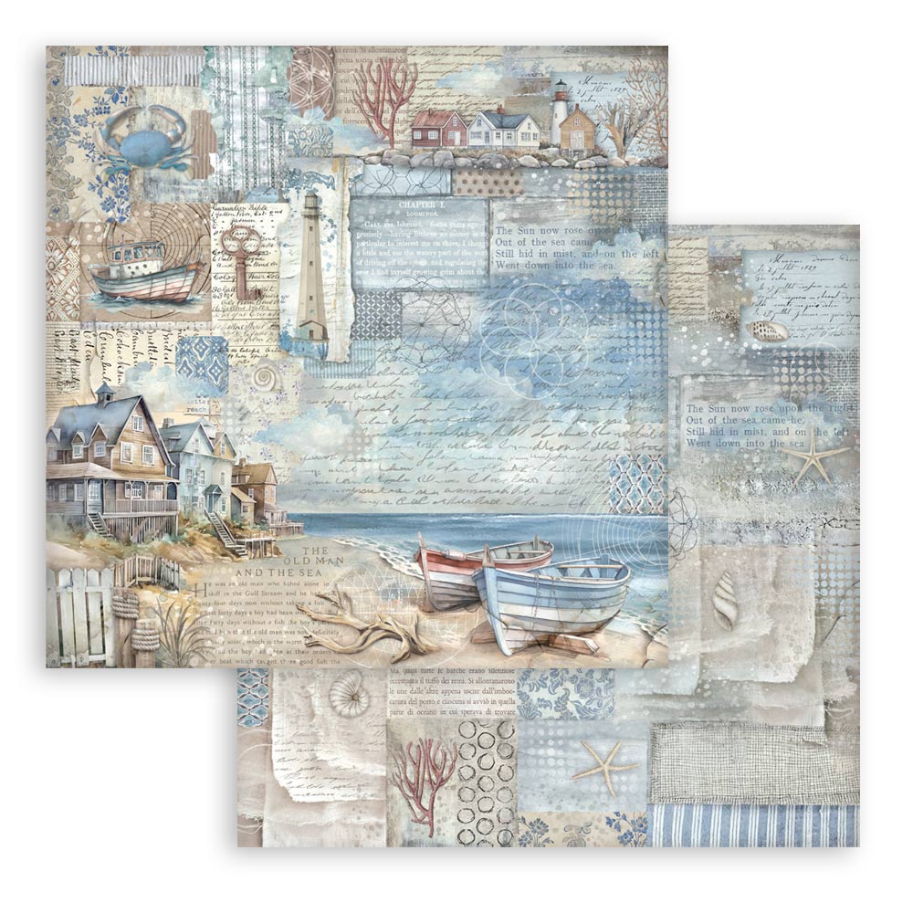 Stamperia – Blocco scrapbooking 30,5 × 30,5 cm – 10 fogli fronte-retro - Silent Sea - immagine 18