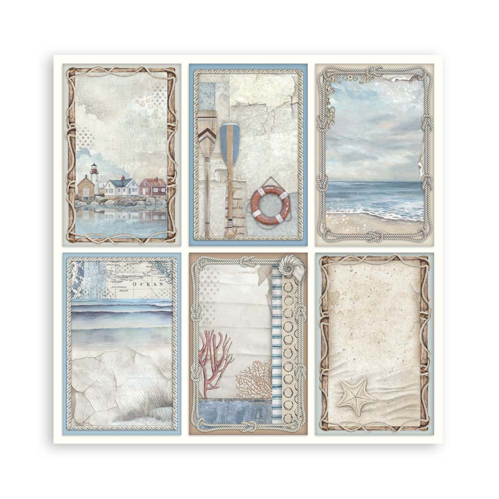 Stamperia – Blocco scrapbooking 30,5 × 30,5 cm – 10 fogli fronte-retro - Silent Sea - immagine 23