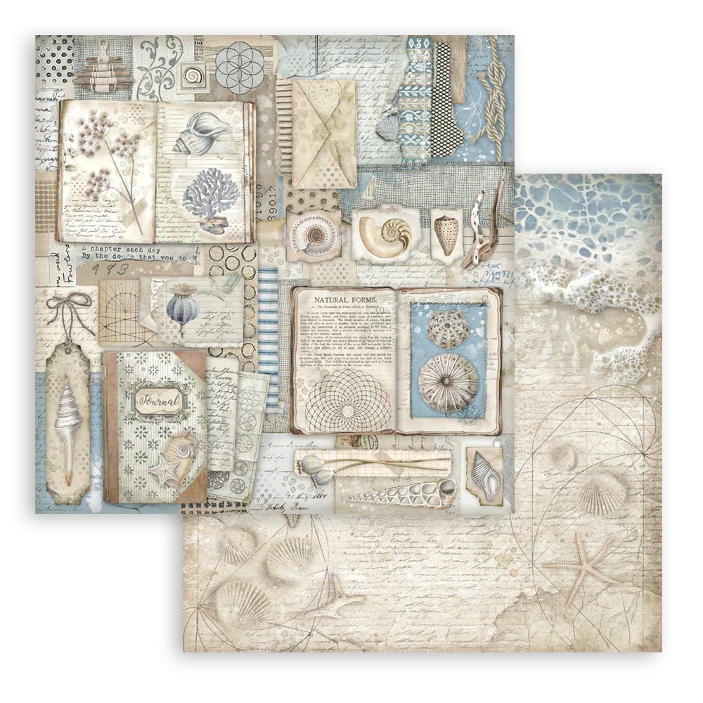 Stamperia – Blocco scrapbooking 30,5 × 30,5 cm – 10 fogli fronte-retro - Silent Sea - immagine 24