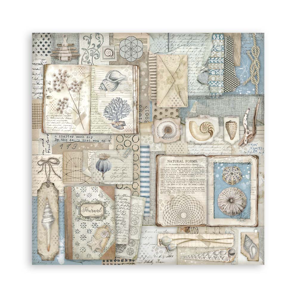 Stamperia – Blocco scrapbooking 30,5 × 30,5 cm – 10 fogli fronte-retro - Silent Sea - immagine 25