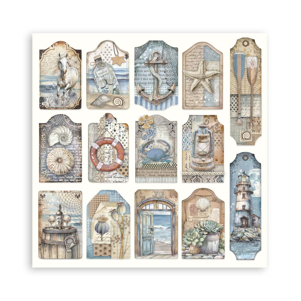 Stamperia – Blocco scrapbooking 30,5 × 30,5 cm – 10 fogli fronte-retro - Silent Sea - immagine 31