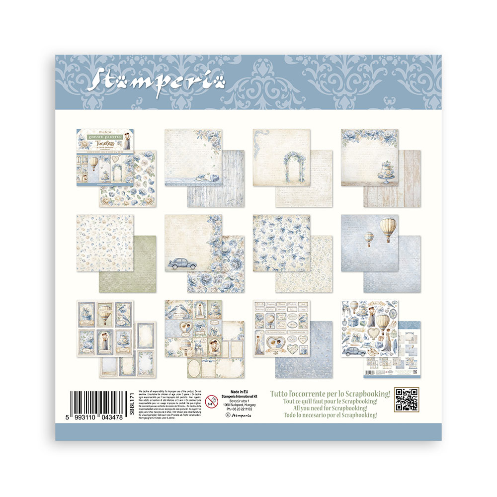 Stamperia – Blocco scrapbooking 30,5 × 30,5 cm – 10 fogli fronte-retro - Timeless - immagine 34