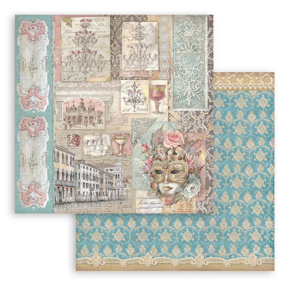 Stamperia – Blocco scrapbooking 30,5 × 30,5 cm – 10 fogli fronte-retro - Venice City of Art - immagine 9